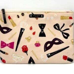 NWOT Gia Kate Spade Pink and Black Cosmetic Pouch